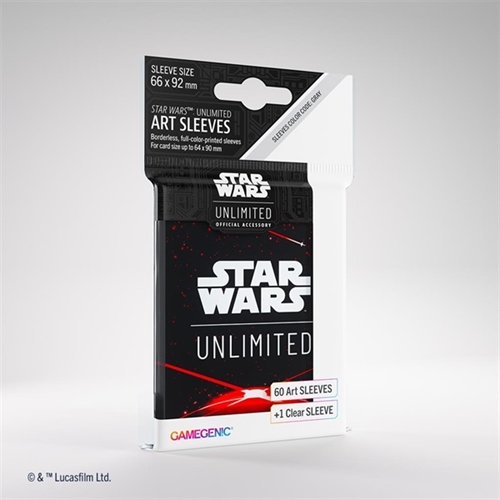 Star Wars Unlimited Art Sleeves (60 +1 stk) - Space Red - Gamegenic 